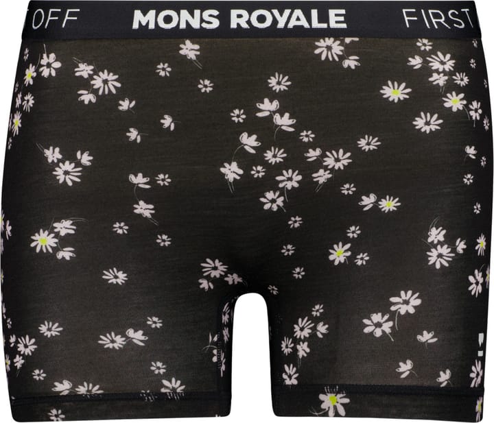 Mons Royale Women's Hannah Hot Pant Black Daisy Mons Royale
