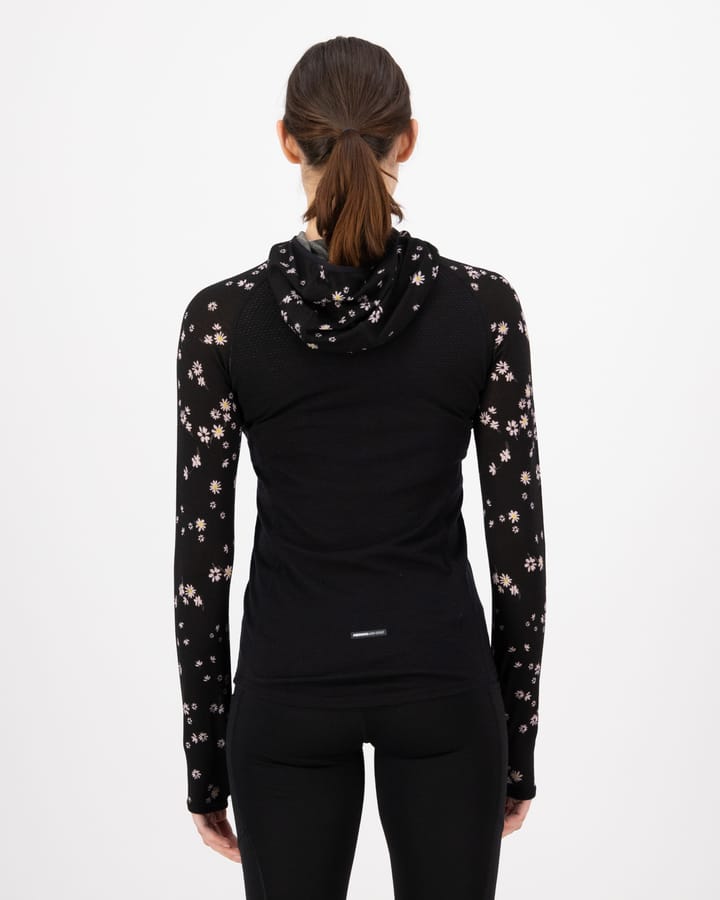 Mons Royale Women's Bella Tech Hood Black Daisy Mons Royale