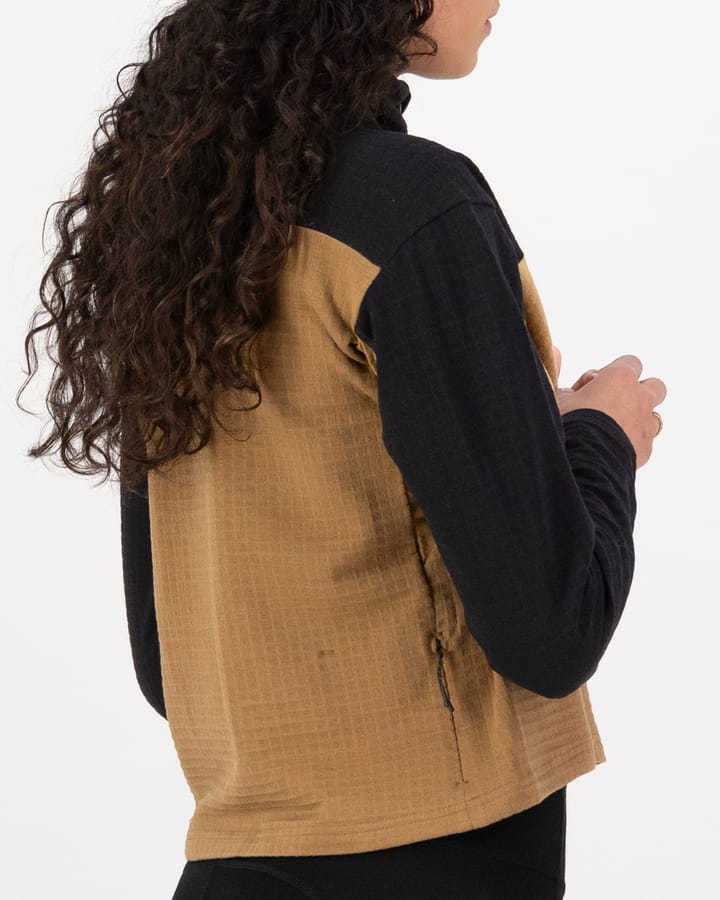 Mons Royale Women's Offgrid Merino Fleece Long Sleeve Black/Toffee Mons Royale