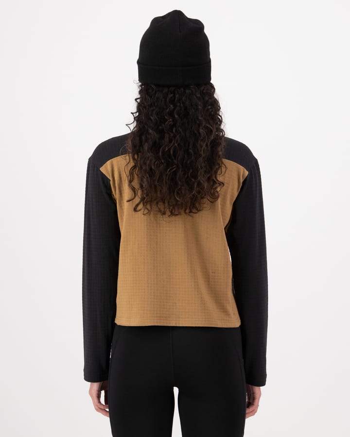 Mons Royale Women's Offgrid Merino Fleece Long Sleeve Black/Toffee Mons Royale Mons Royale Women's Offgrid Merino Fleece Long Sleeve Black/Toffee Mons Royale
