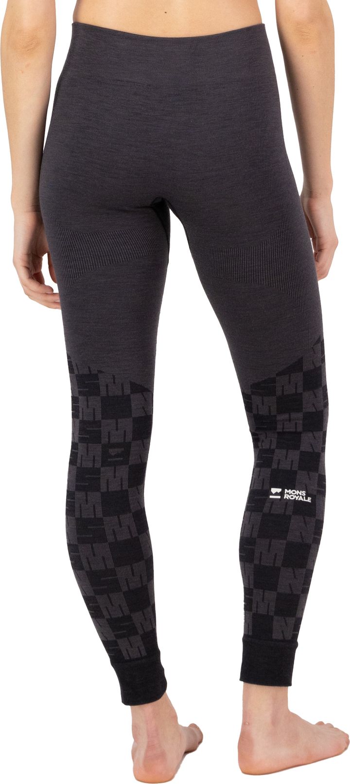 Mons Royale Women's Ascender Merino Seamless Legging Forged Iron/Black Mons Royale