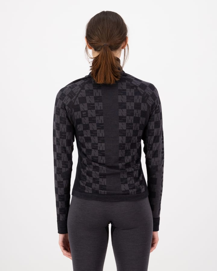 Mons Royale Women´s Ascender Mock Neck Long Sleeve Forged Iron/black Mons Royale