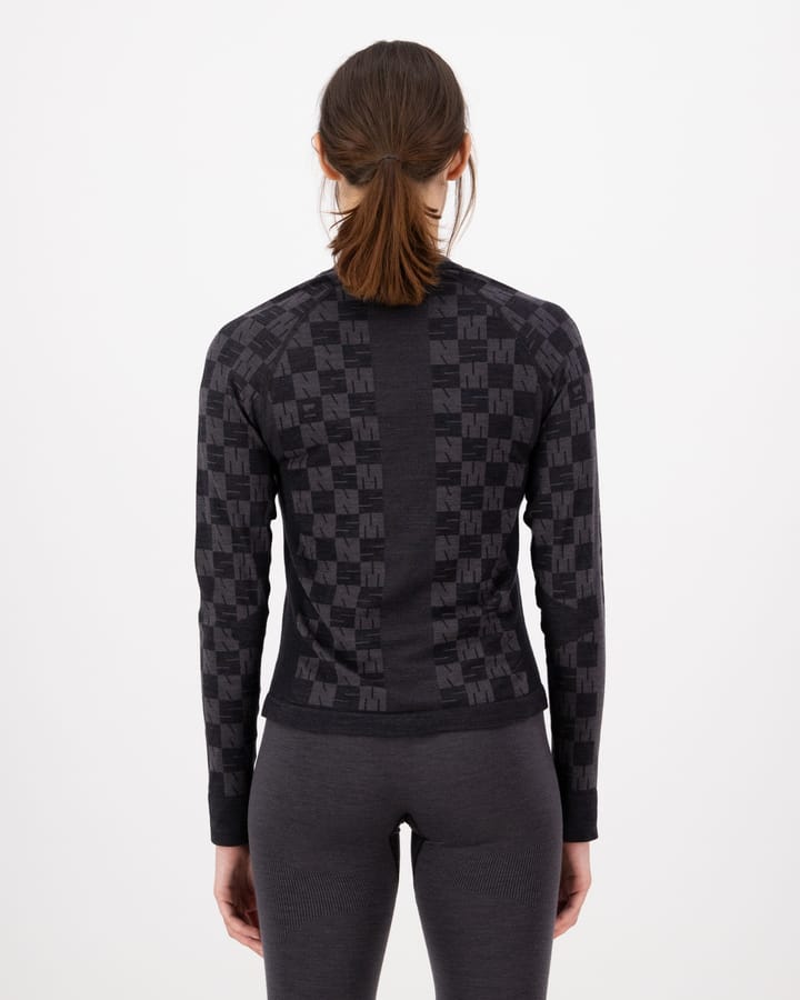 Mons Royale Women's Ascender Merino Seamless Long Sleeve Forged Iron/Black Mons Royale Mons Royale Women's Ascender Merino Seamless Long Sleeve Forged Iron/Black Mons Royale