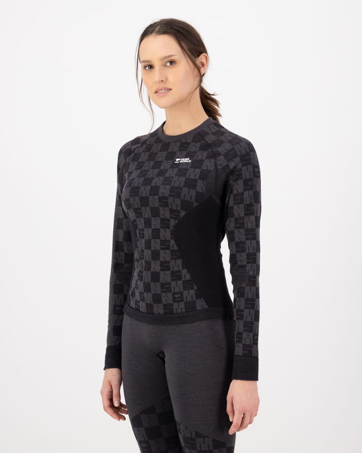 Mons Royale Women's Ascender Merino Seamless Long Sleeve Forged Iron/Black Mons Royale Mons Royale Women's Ascender Merino Seamless Long Sleeve Forged Iron/Black Mons Royale