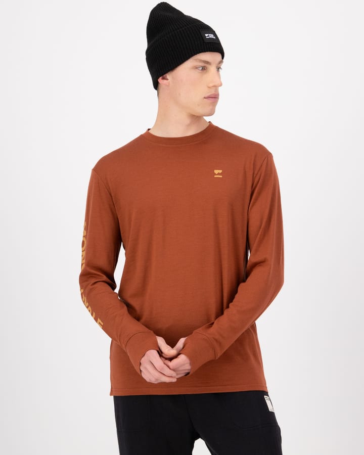 Mons Royale Men's Yotei Merino Classic Long Sleeve Sienna Mons Royale Mons Royale Men's Yotei Merino Classic Long Sleeve Sienna Mons Royale