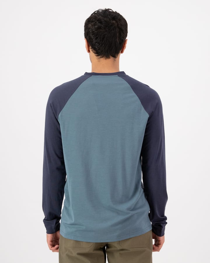 Mons Royale Men's Icon Merino Raglan Long Sleeve Goblin Blue/Midnight Mons Royale