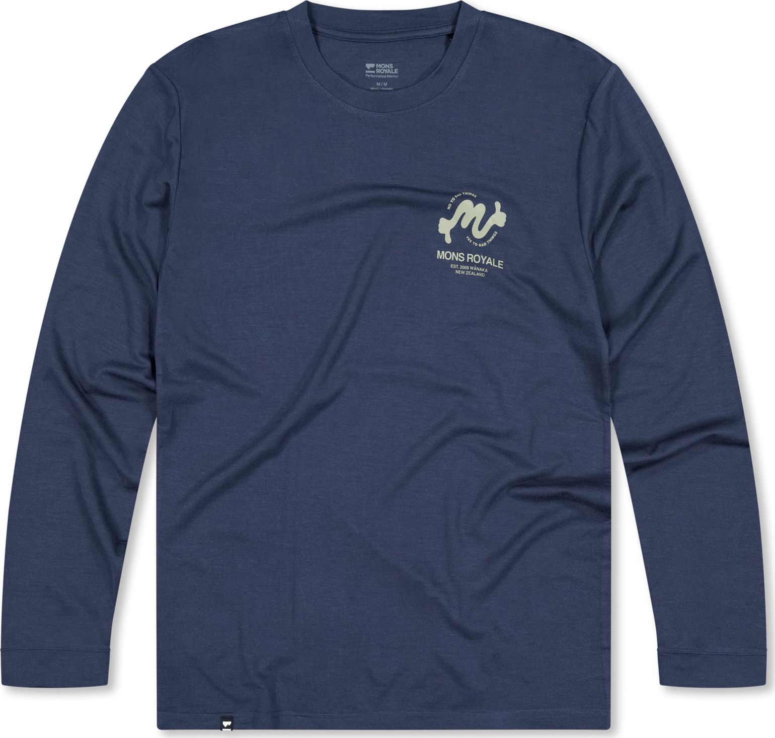 Mons Royale Men's Icon Merino Air-Con Long Sleeve Midnight