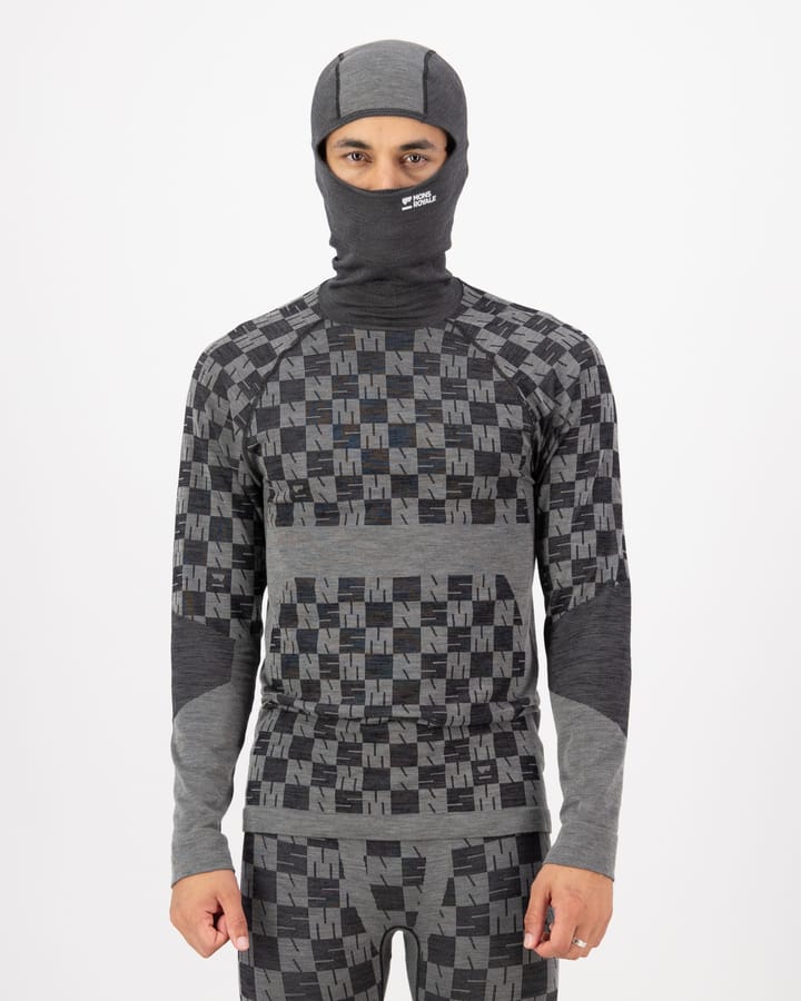 Mons Royale Men's Ascender Merino Seamless Hooded Long Sleeve Dried Sage/Black Mons Royale