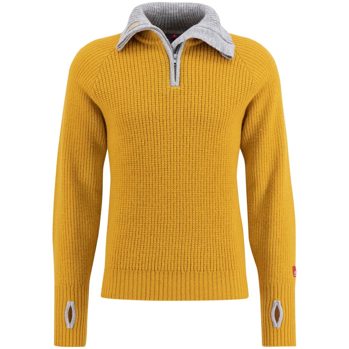 Ulvang Rav Sweater W/Zip Spruce Yellow/Grey Melange