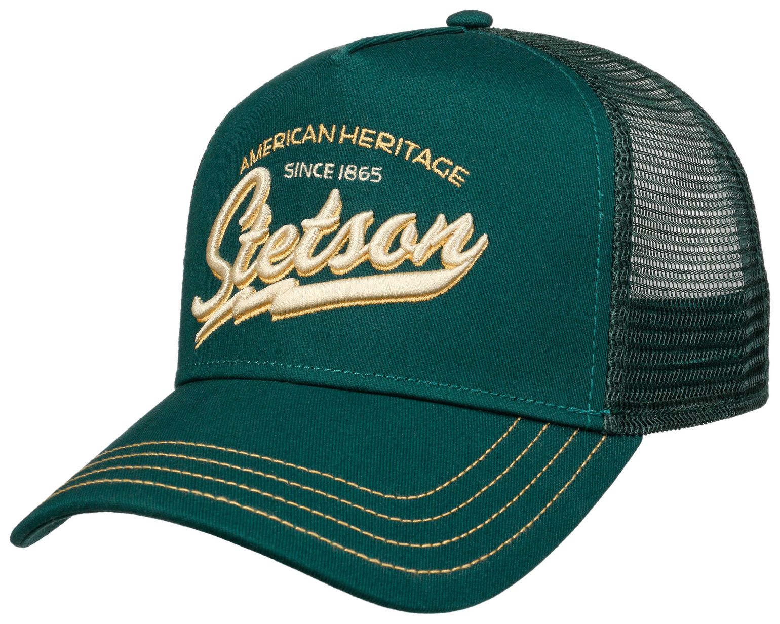 Stetson Unisex Trucker Cap American Heritage Classic Washed Green