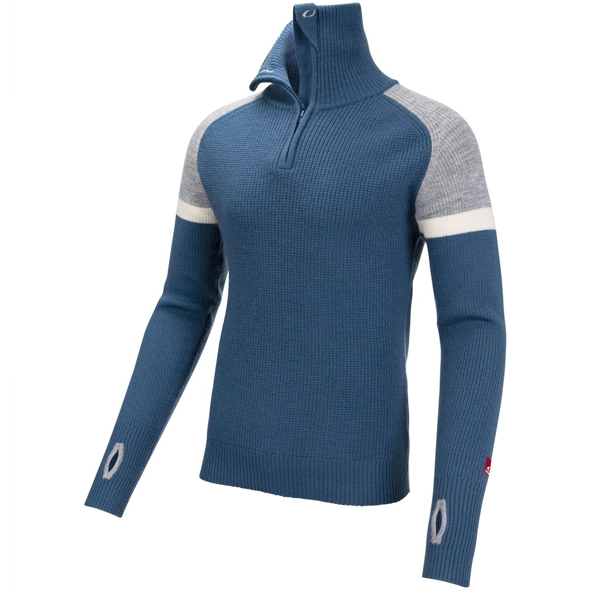 Ulvang Alta Half Zip Ms Indian Teal/Grey Melange/Vanilla