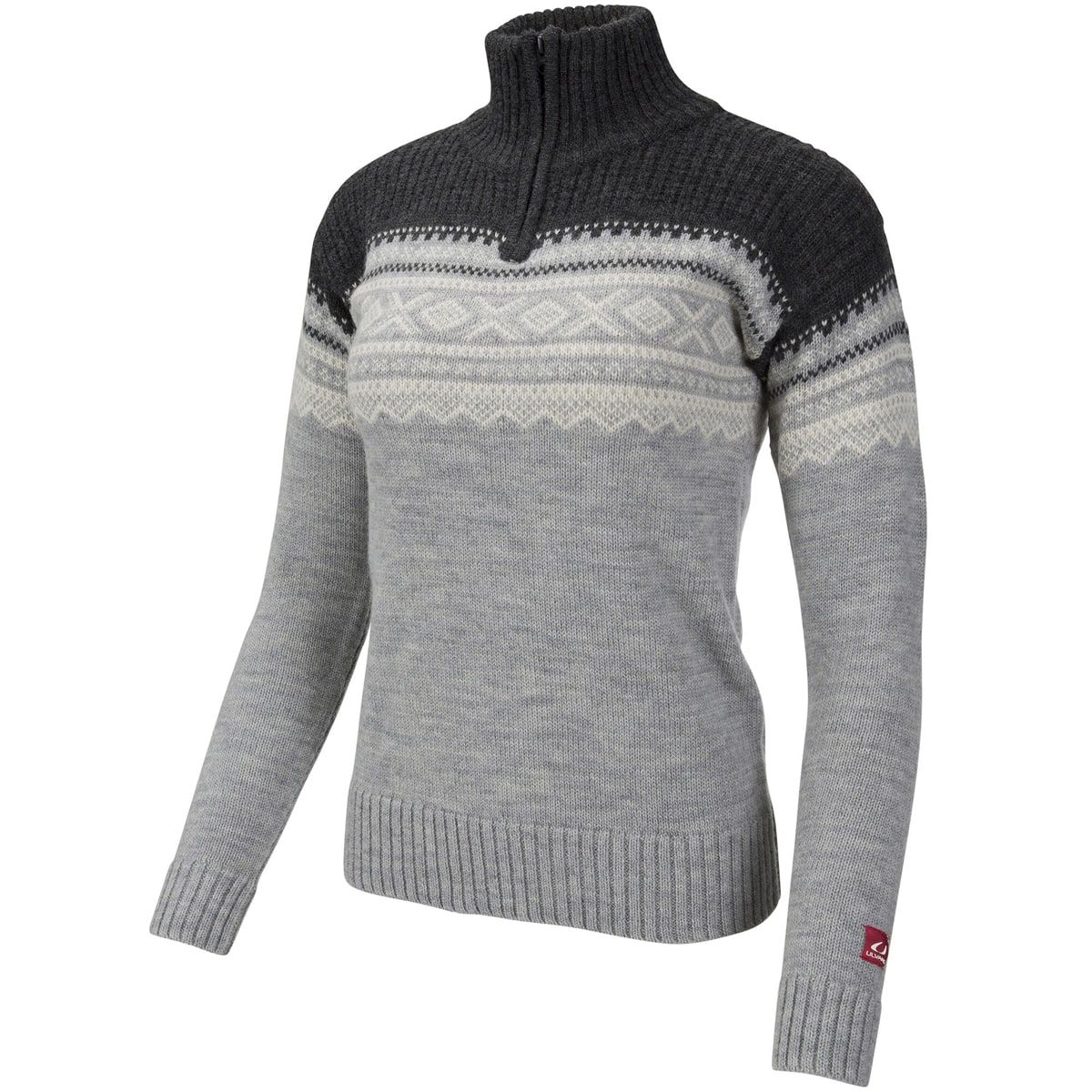 Ulvang Marius Half Zip Ws Grey Melange/Charcoal Melange/Vanilla