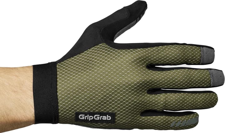 Gripgrab Vertical 2 Insidegrip™ Full Finger Summer Gloves Olive Green Gripgrab