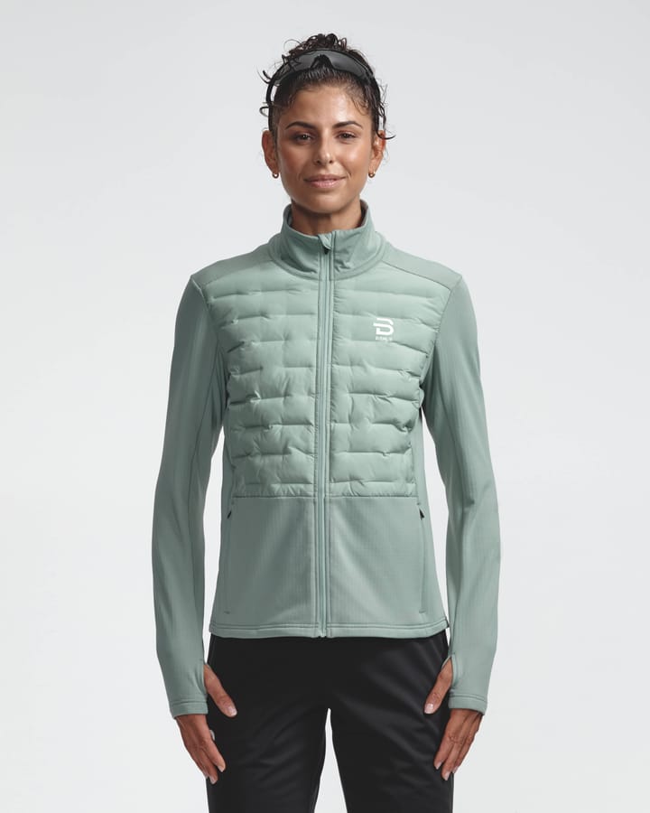 Dæhlie Women's Shield Full-Zip Midlayer Sage Green Dæhlie
