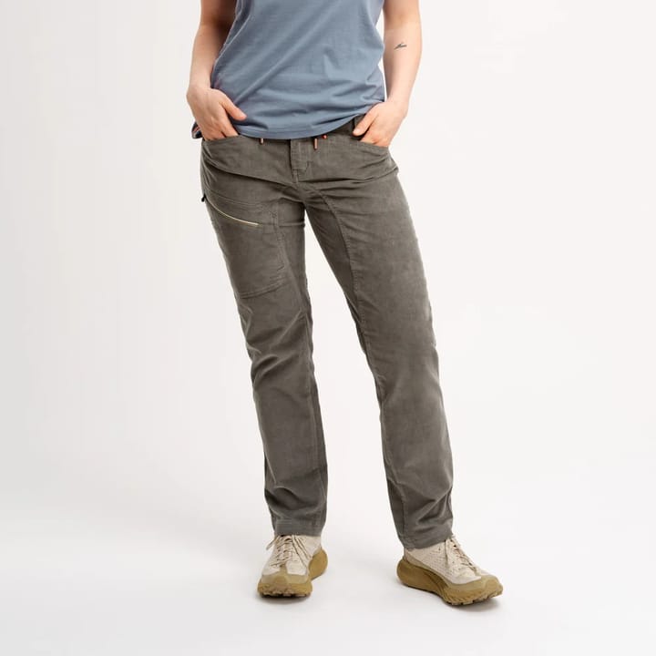 Elevenate Woman's Après Cord Pants Gray Green Elevenate