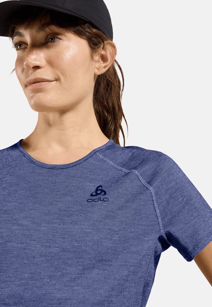 Odlo Women's T-Shirt Crew Neck S/S X-Alp Pw 115 Dazzling Blue Melange Odlo
