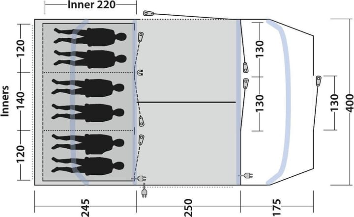 Outwell Sacramento 6 Air Blue Outwell