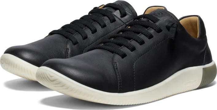 Keen Men's KNX Leather Sneaker Black/Star White Keen