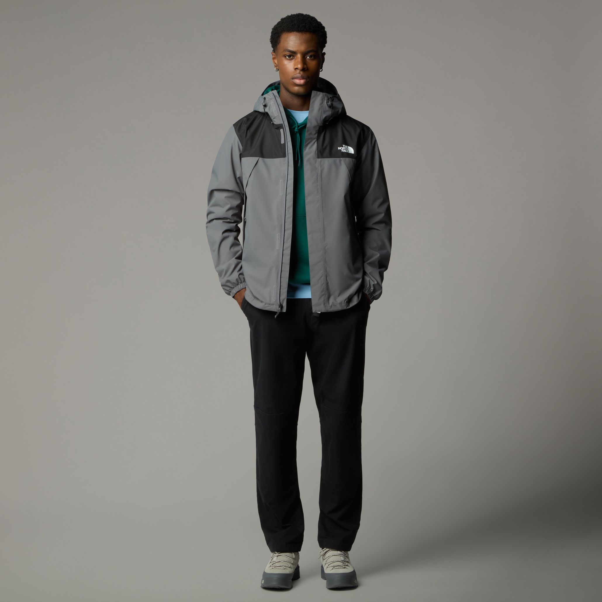 The North Face Men's Antora Jacket Smoked Pearl/TNF Black/NPF
