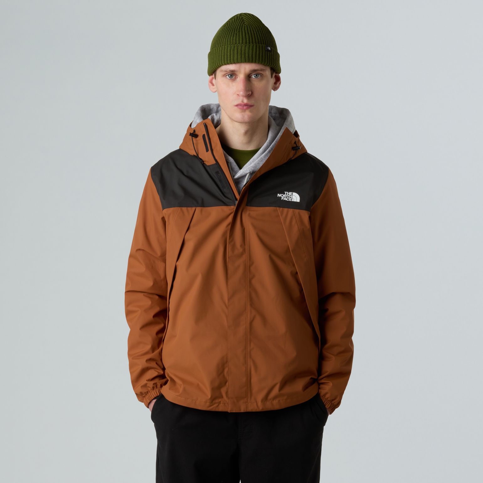 The North Face Men's Antora Jacket Burnt Umber/TNF Black