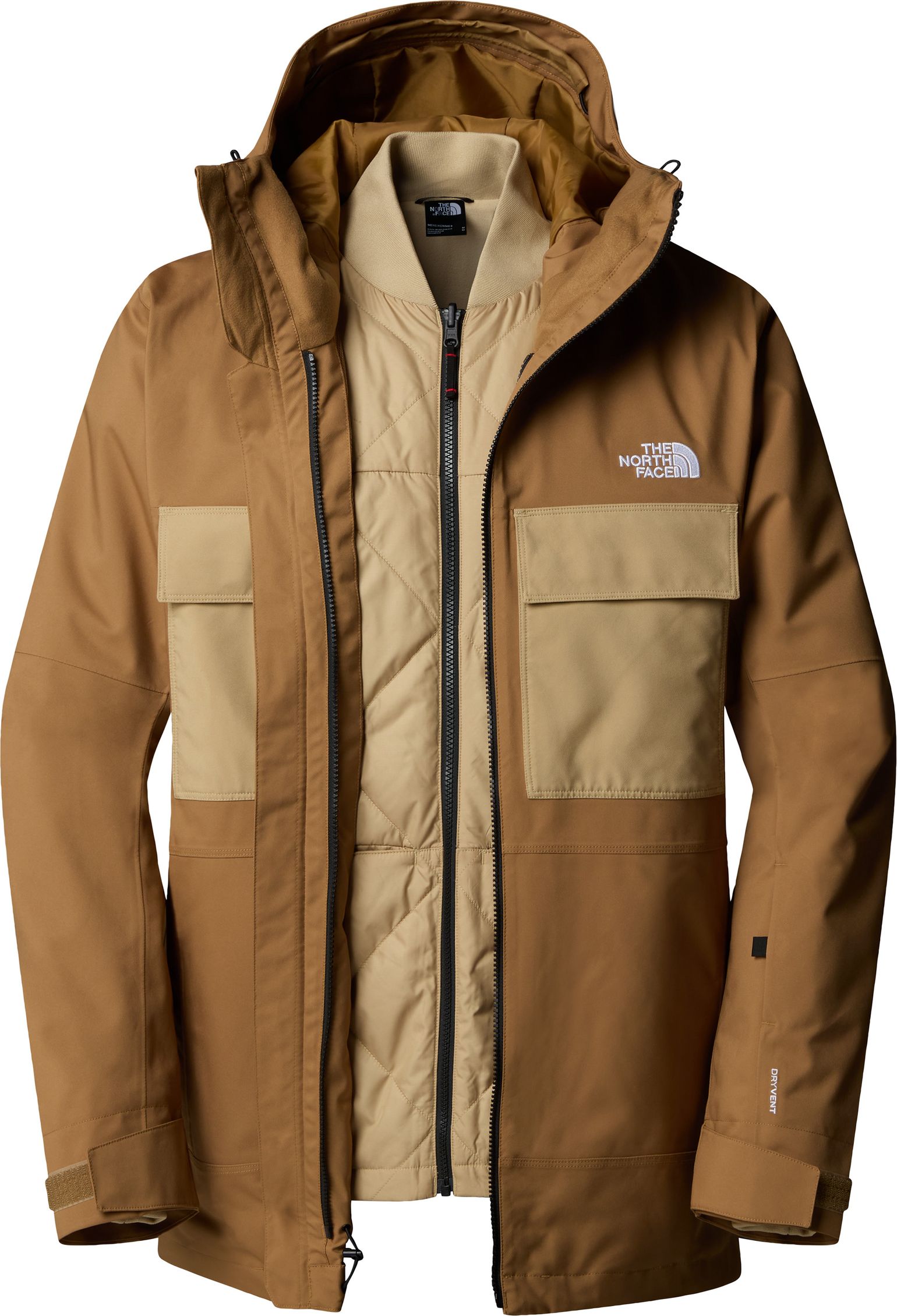 The North Face Men's Fourbarrel Triclimate Jacket Utility Brown/khaki Stone