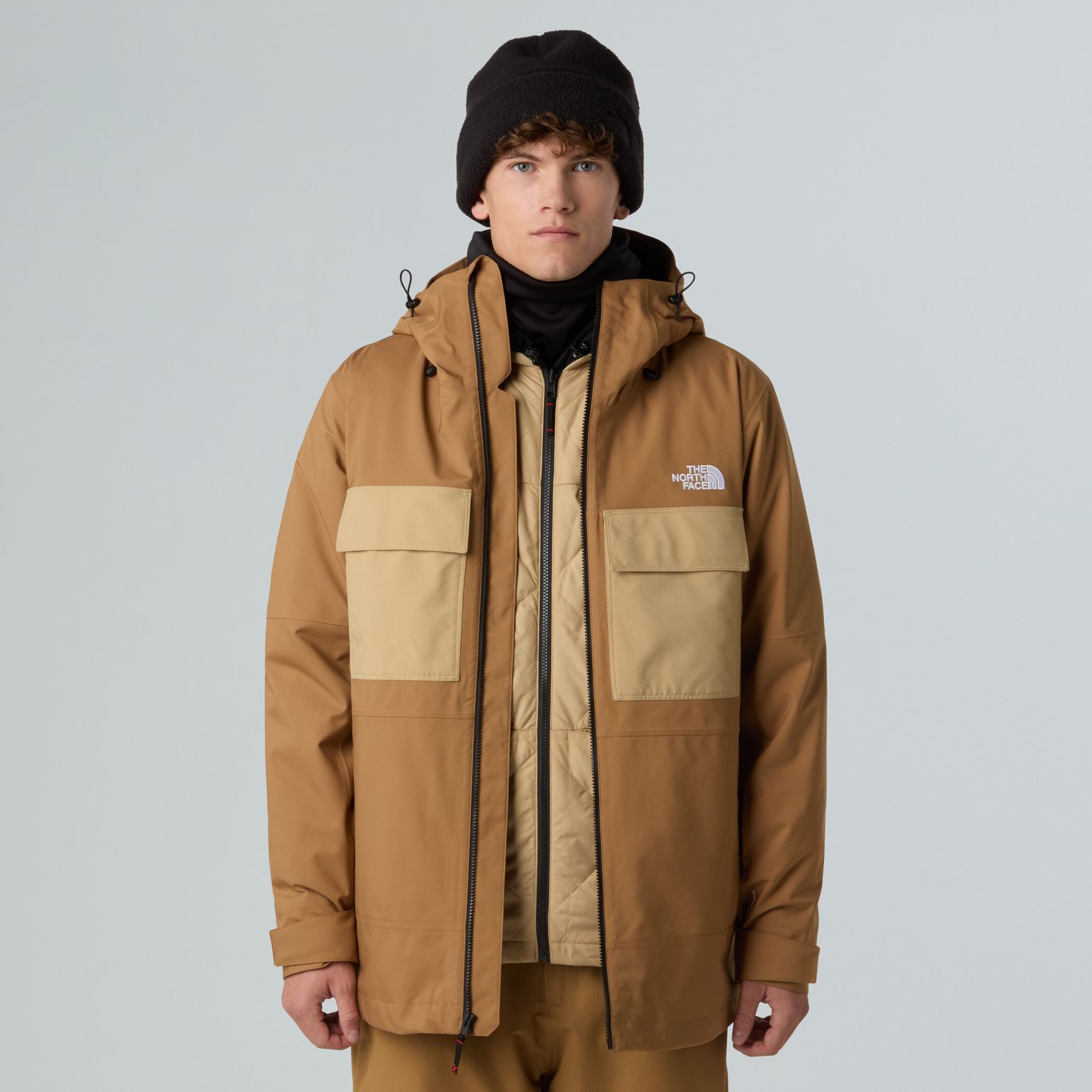 The North Face Men's Fourbarrel Triclimate Jacket Utility Brown/khaki Stone
