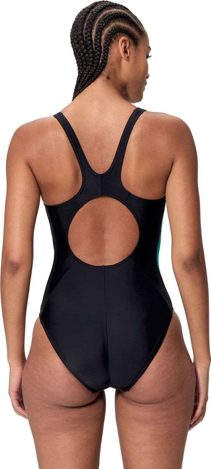 Speedo Women's Colorblock Splice 2.0 One Piece Anthracite/mayan Blue Speedo