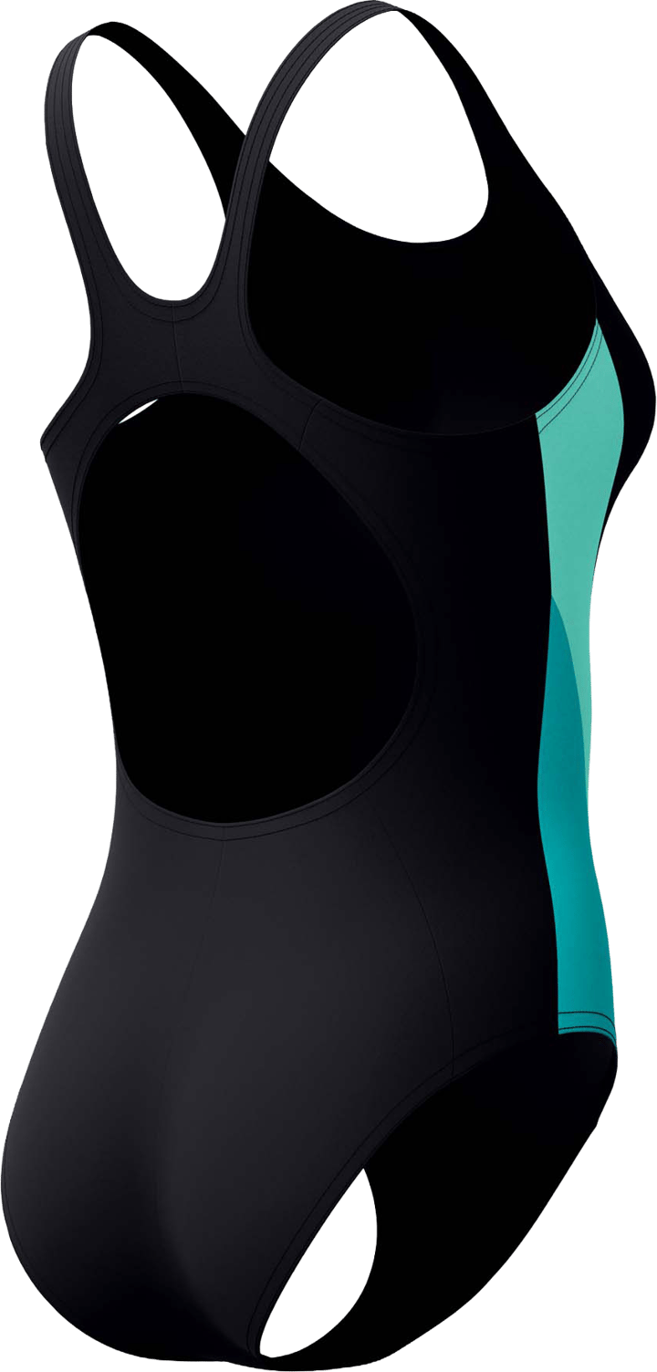 Speedo Women's Colorblock Splice 2.0 One Piece Anthracite/mayan Blue Speedo