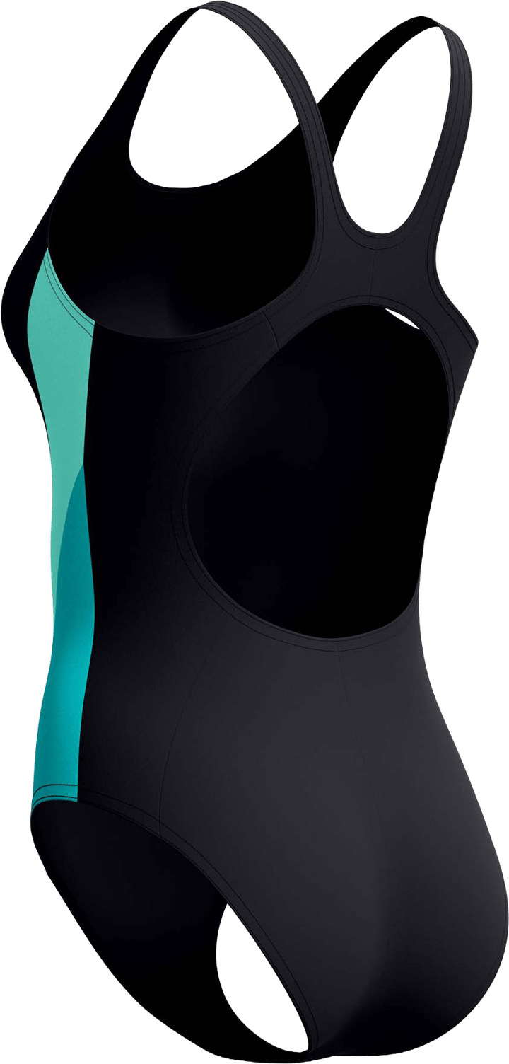 Speedo Women's Colorblock Splice 2.0 One Piece Anthracite/mayan Blue Speedo