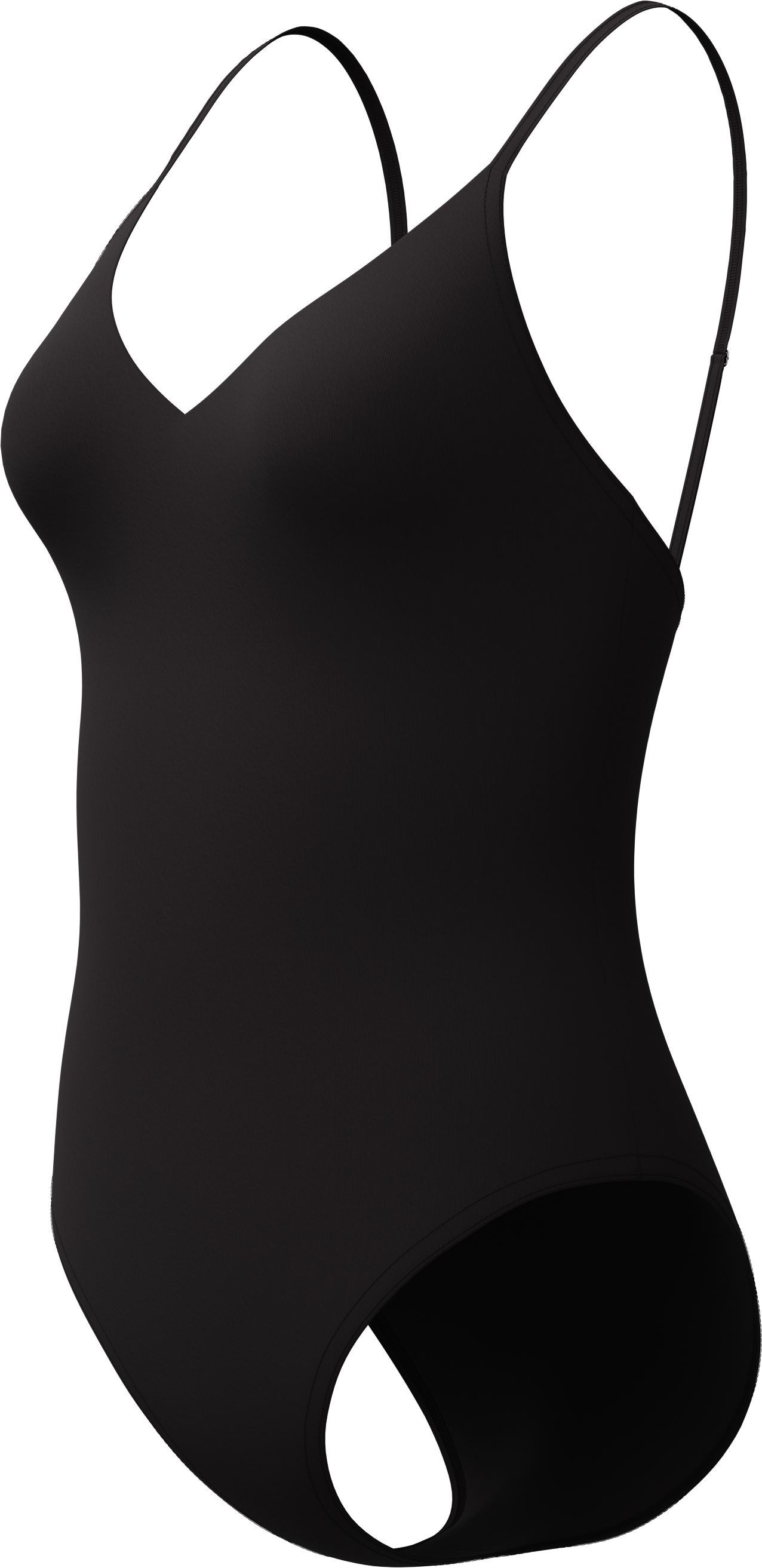 Speedo Women's Solid V-Neck One Piece Anthracite  XL