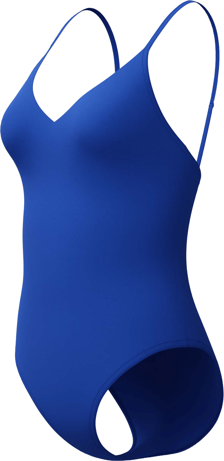 Speedo Women's Solid V-Neck One Piece Deep Sapphire Speedo