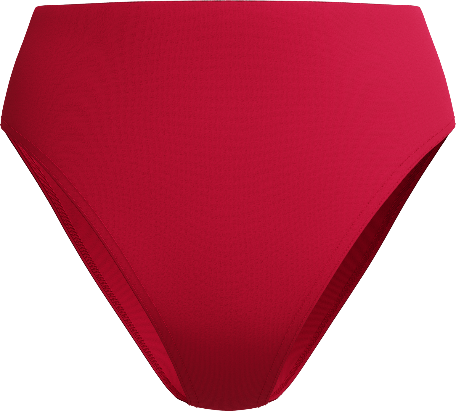 Speedo Women's Solid Cheeky High Waist Bikini Bottom Ruby