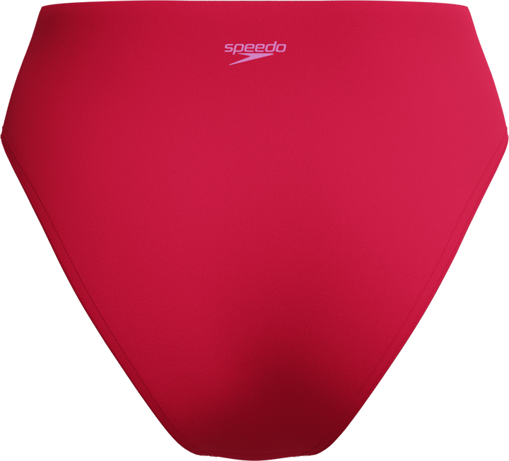 Speedo Women's Solid Cheeky High Waist Bikini Bottom Ruby Speedo