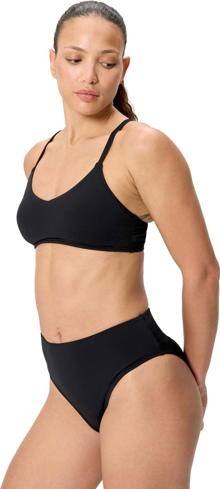 Speedo Women's Solid Triangle Bikini Top Anthracite Speedo