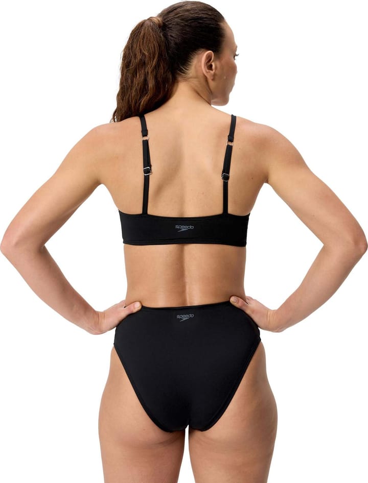 Speedo Women's Solid Triangle Bikini Top Anthracite Speedo
