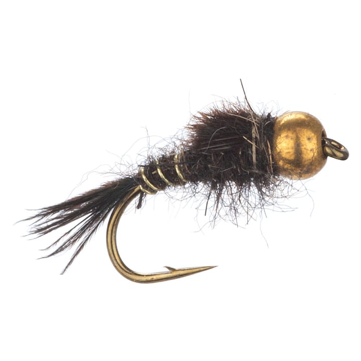 Arcticflies (Vektet Nymphe) Hare'S Ear Black Gold Head (Brass Beadhead) Arcticflies