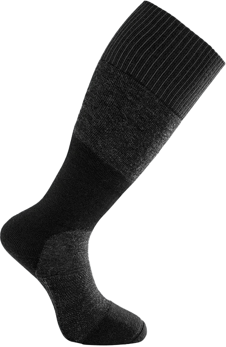 Woolpower Socks Skilled Knee High 400 Dark Grey/Black Woolpower