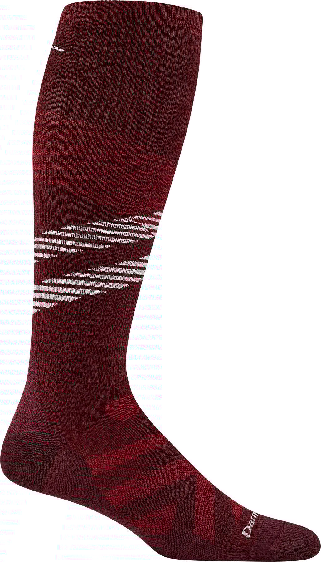 Darn Tough Men's Pennant RFL Over-the-Calf Ultra-Lightweight Burgundy