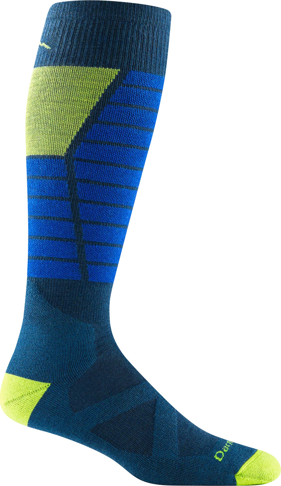 Darn Tough Men's Function X Over-the-Calf Midweight Sock with Cushion Dark Teal Skidstrumpor L (43-45)