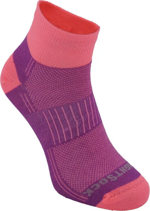 Wrightsock Coolmesh II Quater Anti Blister System Plum/pink Wrightsock