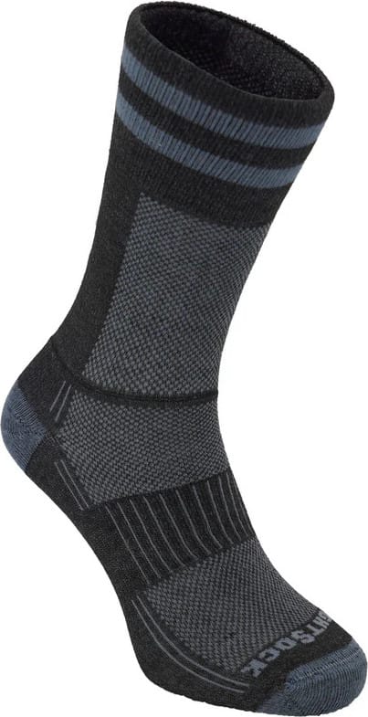 Wrightsock Coolmesh II Crew Black/grey W/ Stripes Wrightsock