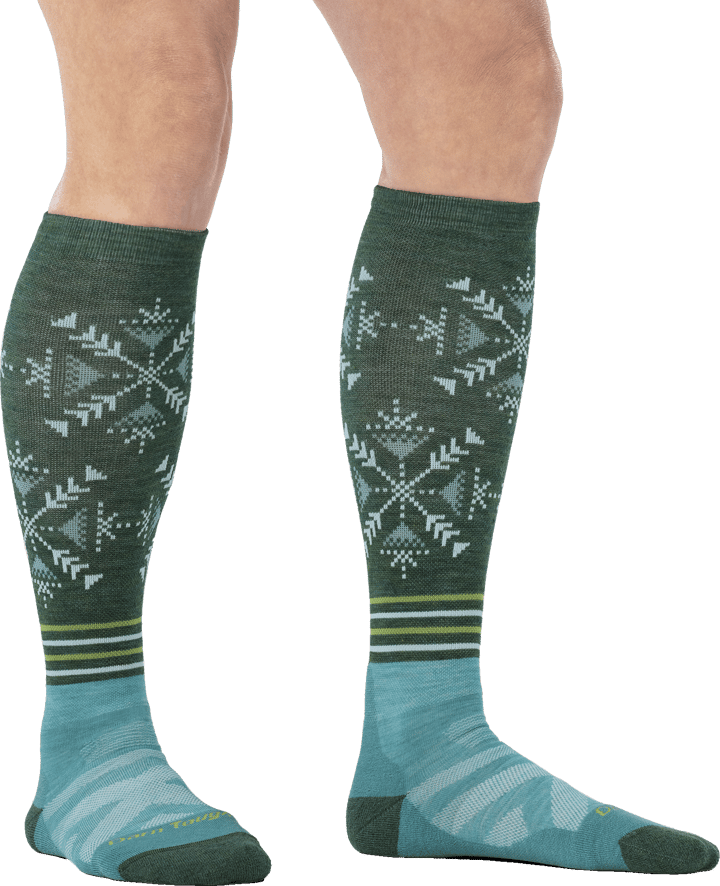 Darn Tough Women's Snowfall Over-the-Calf Midweight With Cushion Juniper Darn Tough