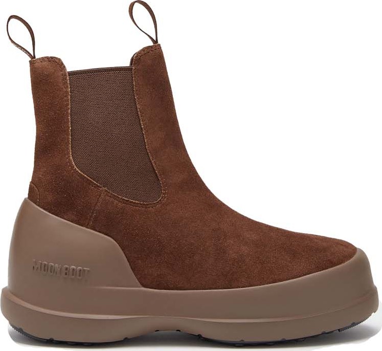 ショートブーツ・ブーティ MOON BOOT 'Luna Low Suede Beads' ankle boots Brown Moon Boot Luna Low Beads boots for Women - Brown in UAE