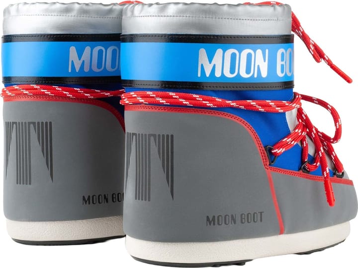 Moon Boot Unisex Icon Low Space Racing Silver/Blue/Red Moon Boot