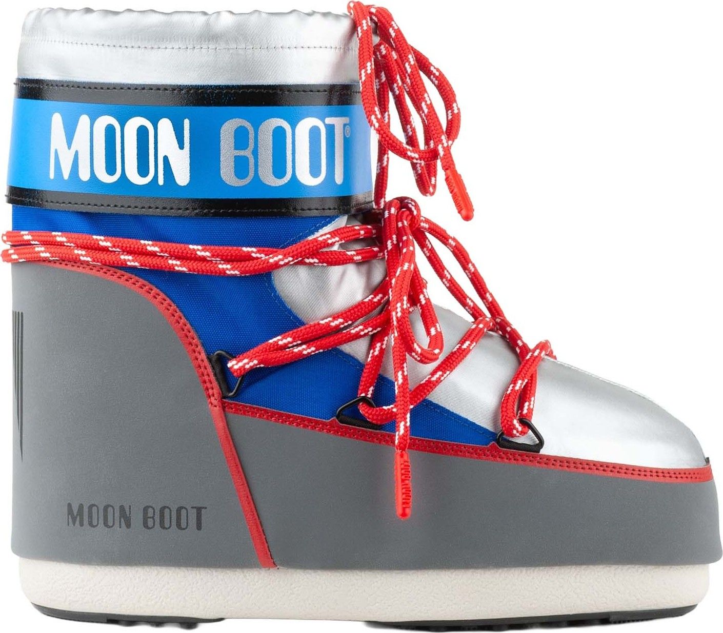 Moon Boot Unisex Icon Low Space Racing Silver/Blue/Red