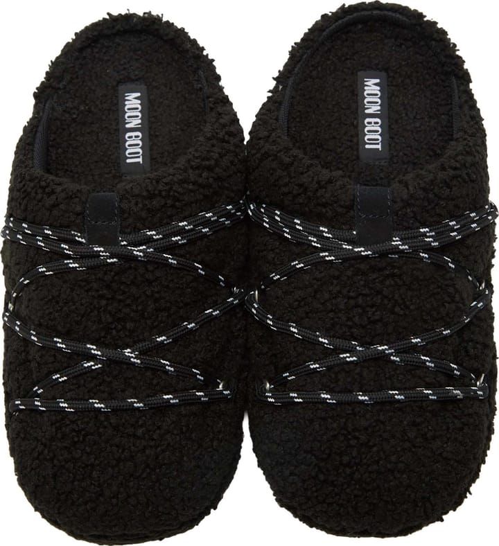 Moon Boot Teddy Slipper Black Moon Boot