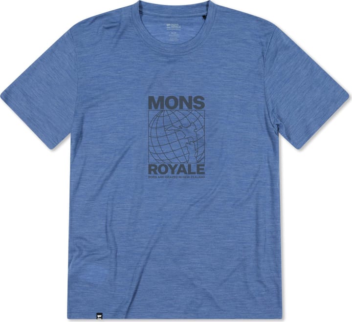 Mons Royale Men's Zephyr Merino Tencel T-Shirt Steel Blue Mons Royale
