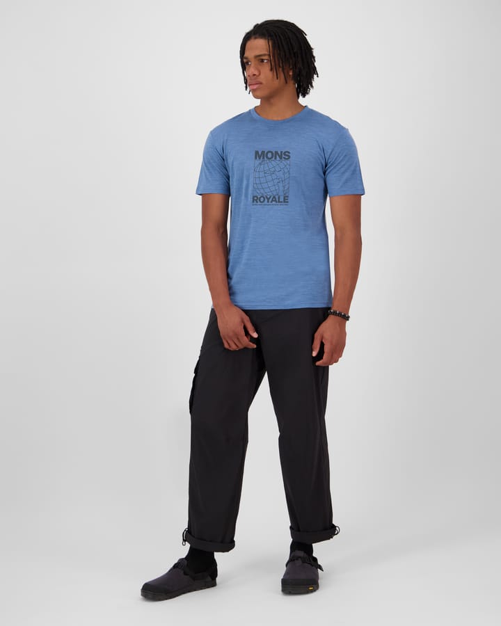 Mons Royale Men's Zephyr Merino Tencel T-Shirt Steel Blue Mons Royale