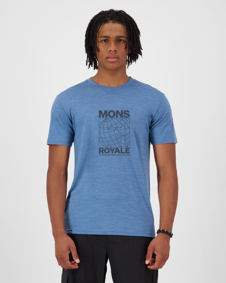 Mons Royale Men's Zephyr Merino Tencel T-Shirt Steel Blue Mons Royale