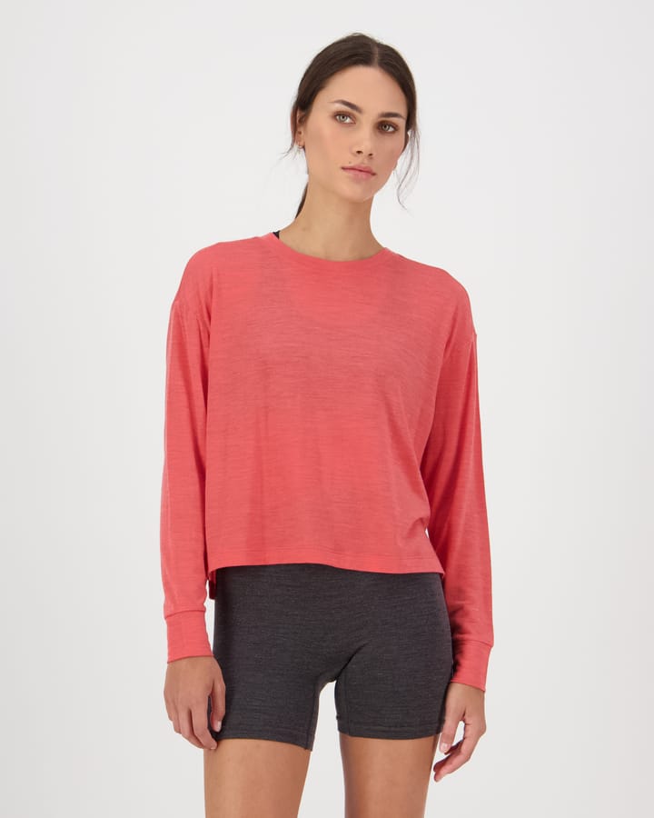 Mons Royale Women's Zephyr Merino Tencel Boxy Long Sleeve Watermelon Mons Royale